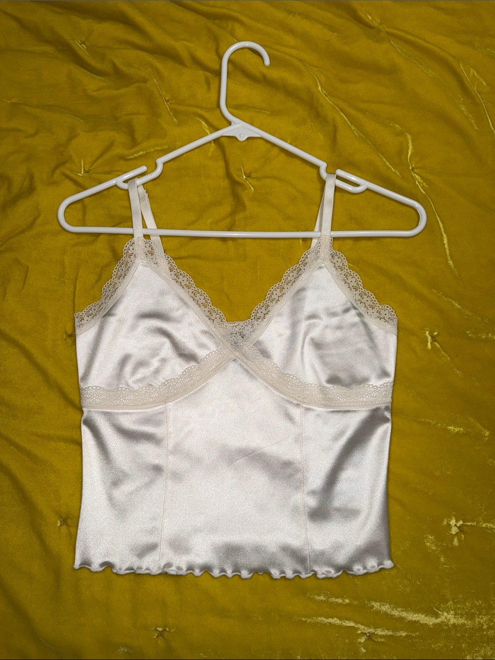 H&M Ivory Satin Lace Cami
